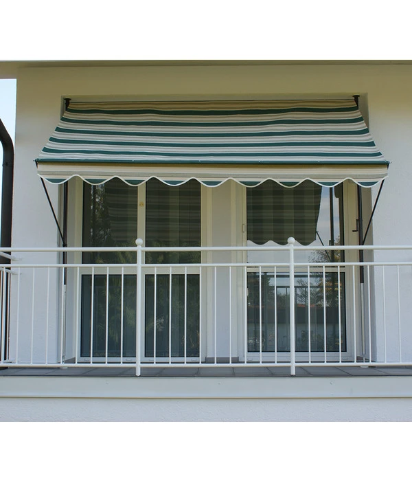Angerer Klemmmarkise Grün-beige, Unterschiedliche Breiten 1 Angerer Klemmmarkise Grün-beige, Unterschiedliche Breiten