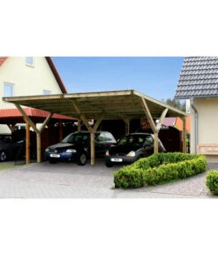 Weka Doppelcarport Mit Kunststoffdach, Ca. B592/H250/T606 Cm