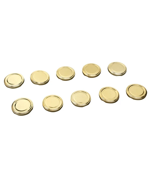 Schraubdeckel, Gold, Für Einkochgläser, Ø63 Mm, 10er-Set 1 Schraubdeckel, Gold, Für Einkochgläser, Ø63 Mm, 10er-Set