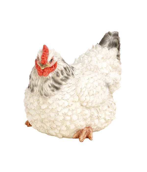 Dehner Polyresin-Henne, Weiß/schwarz, Ca. H20 Cm 1 Dehner Polyresin-Henne, Weiß/schwarz, Ca. H20 Cm