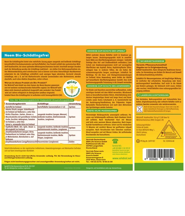 Solabiol® Neem Bio-Schädlingsfrei 2 Solabiol® Neem Bio-Schädlingsfrei – Bild 2