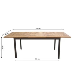 Dehner Teak-Ausziehtisch Colmar, Ca. B152-210/H76/T89 Cm -Weber Store 2785608 WE DE 001 GartenmoebelsetTischColmar