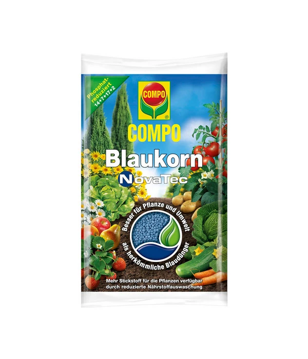 COMPO Blaukorn NovaTec Für Blumen & Gemüse 1 COMPO Blaukorn NovaTec Für Blumen & Gemüse