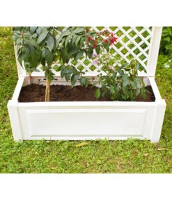 KHW Kunststoff-Pflanzkasten Mit Spalier, 100 X 43 X 140 Cm 14 KHW Kunststoff-Pflanzkasten Mit Spalier, 100 X 43 X 140 Cm -Weber Store 366500 WE DE 002 KastenSpalier100weiss