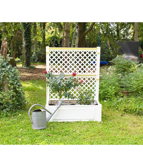 KHW Kunststoff-Pflanzkasten Mit Spalier, 100 X 43 X 140 Cm 1 KHW Kunststoff-Pflanzkasten Mit Spalier, 100 X 43 X 140 Cm