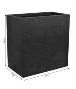 Dehner Kunststoff-Raumtrenner Palermo, Rechteckig, Anthrazit, Ca. B60/H60/T26 Cm -Weber Store 3693611 WE BG 001 KunststoffPflanzkastenKubus60x26x60cmanthrazit