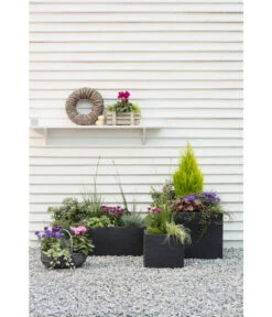 Dehner Kunststoff-Raumtrenner Palermo, Rechteckig, Anthrazit, Ca. B60/H60/T26 Cm -Weber Store 3728110 3728151 3940756 WE MO 006 KunststoffBlumenkuebelKubusanthrazitBlumentopf 1