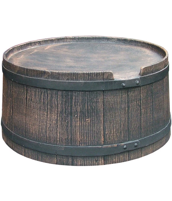 Roto Kunststoff-Sockel Für Regenfass In Holzoptik, Braun-grau 1 Roto Kunststoff-Sockel Für Regenfass In Holzoptik, Braun-grau