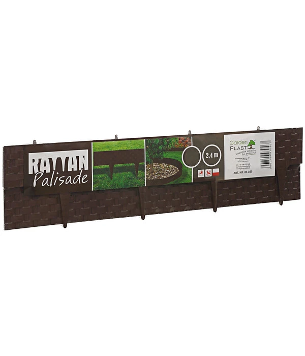 Rattan-Rasenkante, 2,4 M 1 Rattan-Rasenkante, 2,4 M