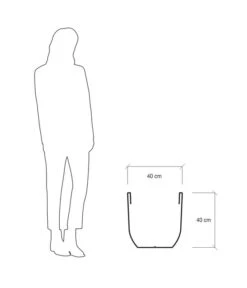 Farmet Kunststoff-Topf Orione Alto, Fluoreszierend -Weber Store 4108742 WE DE 004 ORIONEALTOHoherRunderPflanzkuebelDurchmesser40cm40cmhochFLUORESZIERENDHELLBLAU