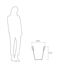 Farmet Kunststoff-Topf-Set Pegasus, Konisch, Anthrazit, 2-teilig -Weber Store 4185401 WE DE 004 PEGASUSKonischerPflanzkuebelDurchmesser40cm37cmhochDUNKELANTHRAZIT