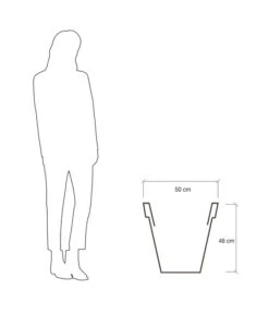 Farmet Kunststoff-Topf-Set Pegasus, Konisch, Anthrazit, 2-teilig -Weber Store 4185690 WE DE 004 PEGASUSKonischerPflanzkuebelDurchmesser50cm46cmhochDUNKELANTHRAZIT