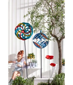 Dehner Metall-Riesen-Windrad, Ca. H184 Cm, Bunt -Weber Store 4210076 4210092 4210621 4210654 WE MO 002 RiesenwindradGlobeGartendekoGartenstabDekostab