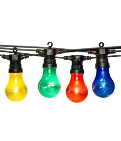 LED-Lichterkette Retro, 10 LEDs, Bunt