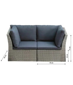 Dehner Geflecht-Lounge Rom, 4-teilig -Weber Store 4407334 WE BG 001 DehnerGeflechtLoungeRomNEU
