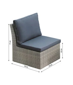 Dehner Geflecht-Lounge Rom, 4-teilig -Weber Store 4407334 WE BG 002 DehnerGeflechtLoungeRomNEU