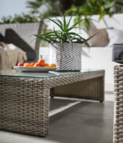 Dehner Geflecht-Lounge Rom, 4-teilig -Weber Store 4407334 WE DE 001 DehnerGeflechtLoungeRomNEU