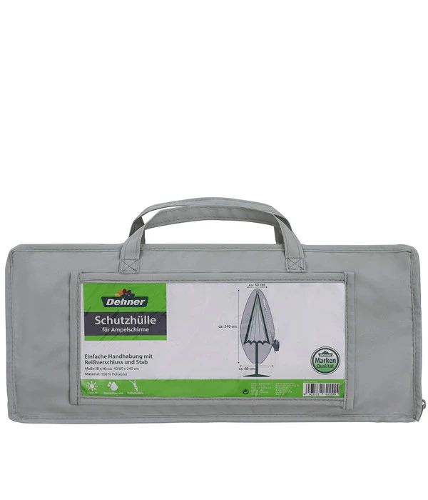 Dehner Abdeckhaube Für Ampelschirme, Grau, Ca. B60/H240 Cm 1 Dehner Abdeckhaube Für Ampelschirme, Grau, Ca. B60/H240 Cm