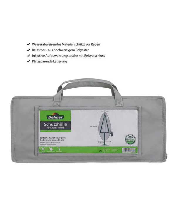 Dehner Abdeckhaube Für Ampelschirme, Grau, Ca. B60/H240 Cm 2 Dehner Abdeckhaube Für Ampelschirme, Grau, Ca. B60/H240 Cm – Bild 2