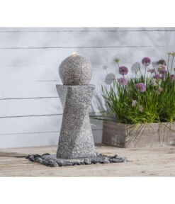 Dehner Granit-Gartenbrunnen Tower, Ca. B56/H60/T56 Cm -Weber Store 4451621 WE MO 002 DehnerGranitGartenBrunnenTowerNEU