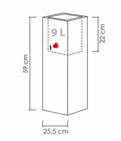 Scheurich Kunststoff-Topf Muretto High, Quadratisch -Weber Store 4498739 WE BG 001 ScheurichTopfMurettoHigh