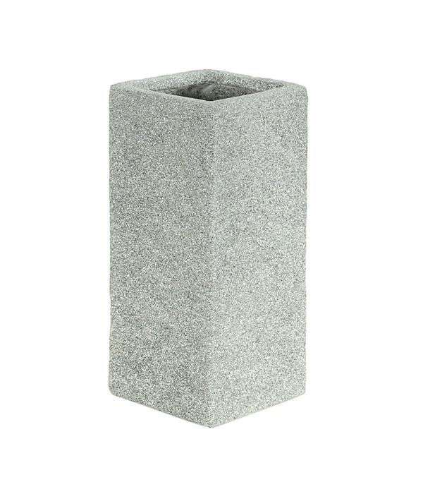 Dehner Leichtbeton-Pflanzvase Rock, Quadratisch, Grau 1 Dehner Leichtbeton-Pflanzvase Rock, Quadratisch, Grau
