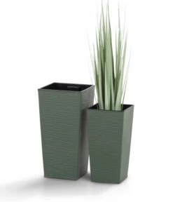 Siena Garden Kunststoff-Topf ECO Nizza, Konisch, Ca. B25/H46,5/T25 Cm -Weber Store 6655518 WE DE 001 PflanzgefaessEcoNizza25Gruen