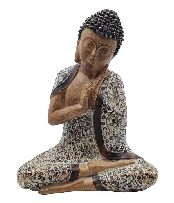 Dehner Polyresin-Buddha Holzoptik, Ca. H40 Cm 1 Dehner Polyresin-Buddha Holzoptik, Ca. H40 Cm