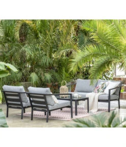 Dehner Alu-Lounge New York, 4-teilig -Weber Store 6670954 WE MO 001 DehnerAluLoungeNewYork