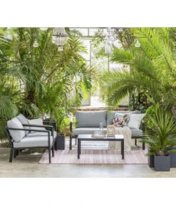 Dehner Alu-Lounge New York, 4-teilig -Weber Store 6670954 WE MO 002 DehnerAluLoungeNewYork