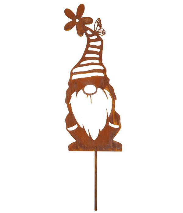 Badeko Metall-Wichtel Timo Mit Streifenmütze, Ca. H50 Cm 1 Badeko Metall-Wichtel Timo Mit Streifenmütze, Ca. H50 Cm