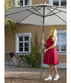 Dehner Schirm Milos, Rund, Ca. Ø294 Cm 13 Dehner Schirm Milos, Rund, Ca. Ø294 Cm -Weber Store 6702864 WE MO 001 SchirmMilosHellgrauNeu