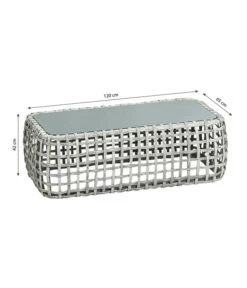 Dehner Flechtlounge Bali, 4-teilig -Weber Store 6705305 WE BG 001 LoungeBaliTischFinal