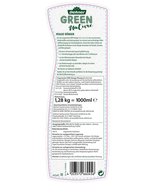 Dehner Green Nature Veggie-Dünger, 1 L 2 Dehner Green Nature Veggie-Dünger, 1 L – Bild 2