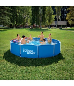 Summer Waves Frame Pool Blau -Weber Store 6735856 WE MO 001 PoolRound