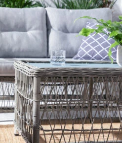 Dehner Geflechtlounge Santos, 4-teilig -Weber Store 6875074 WE DE 001 LoungeSantosNEU