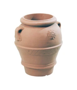 Farmet Kunststoff-Pflanzkrug, Rund, Terrakotta