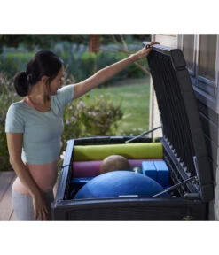 Keter Aufbewahrungsbox Borneo, 416 Liter, Ca. B130/H63/T70 Cm -Weber Store 6894935 WE MO 005 KeterMuelltonnenbox