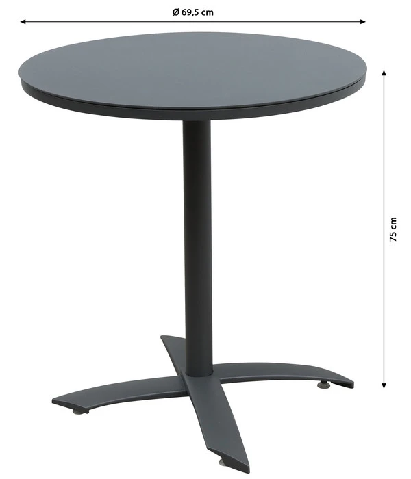 Dehner Klapptisch Riverside, Ca. Ø69,5/H75 Cm 2 Dehner Klapptisch Riverside, Ca. Ø69,5/H75 Cm – Bild 2