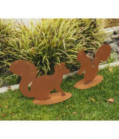 Ferrum Rost-Eichhörnchen Felix, Ca. H34 Cm -Weber Store 6909873 WE MO 002 EichhoernchenFelixundPauline