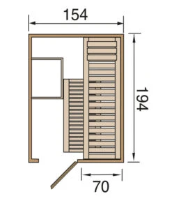 Weka Sauna Kaarina Mit Glastür -Weber Store 6914196 WE DE 001 WekaSaunaKaarinaGrundriss