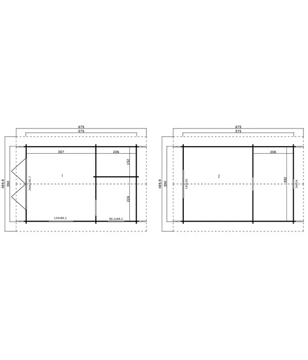 Lasita Maja Blockbohlenhaus Caroline 2.3, Ca. B675/H330,6/T489,9 Cm 4 Lasita Maja Blockbohlenhaus Caroline 2.3, Ca. B675/H330,6/T489,9 Cm – Bild 4