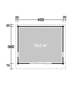 Wolff Finnhaus Gartenhaus Trondheim 70-D XL, Inkl. Schiebetür Links, Ca. B490/H256/T450 Cm -Weber Store 6931307 WE DE 001 FinnhausBBHTrondheim70D