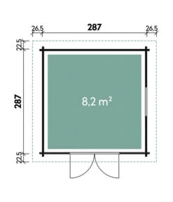 Wolff Finnhaus Gartenhaus WPC-Trend D, Ca. B340/H221/332 Cm -Weber Store 6931703 WE DE 001 FinnhausWPCTrend