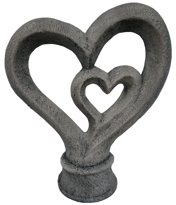 Stein-Herz In Herz, Ca. H55 Cm 1 Stein-Herz In Herz, Ca. H55 Cm