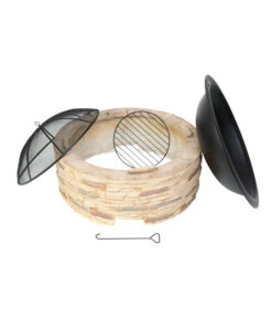 Westmann Feuerstelle, Ca. B90/H54/T90 Cm 10 Westmann Feuerstelle, Ca. B90/H54/T90 Cm -Weber Store 6992572 WE FS 003 FeuerschaleMGitter90cm