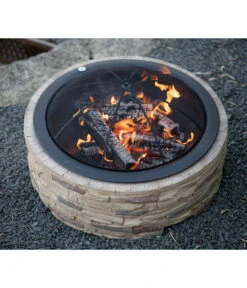 Westmann Feuerstelle, Ca. B90/H54/T90 Cm 14 Westmann Feuerstelle, Ca. B90/H54/T90 Cm -Weber Store 6992572 WE MO 004 FeuerschaleMGitter90cm