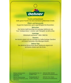 Herbstapfel 'Gravensteiner' -Weber Store 7657398 HerbstapfelGravensteiner Etikett 2