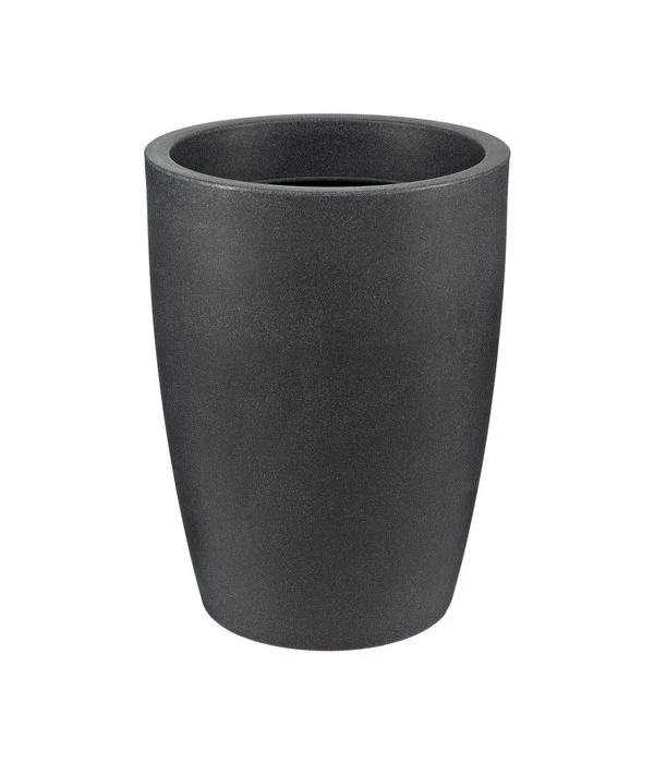 Kunststoff-Vase Verona, Rund, Schwarz-granit 1 Kunststoff-Vase Verona, Rund, Schwarz-granit